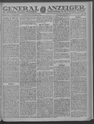 Münchner neueste Nachrichten Donnerstag 18. August 1921