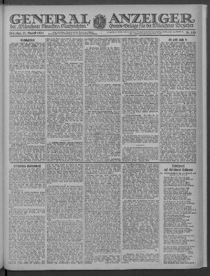 Münchner neueste Nachrichten Dienstag 23. August 1921