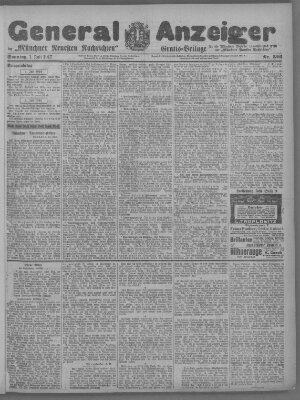 Münchner neueste Nachrichten Sonntag 1. Juli 1917