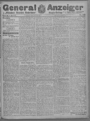 Münchner neueste Nachrichten Sonntag 8. Juli 1917