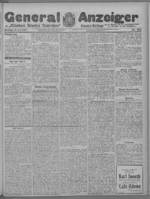 Münchner neueste Nachrichten Freitag 27. Juli 1917