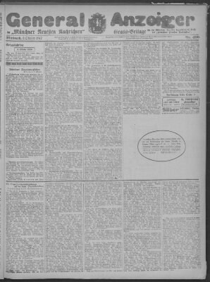 Münchner neueste Nachrichten Mittwoch 3. Oktober 1917