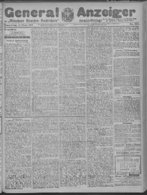 Münchner neueste Nachrichten Donnerstag 11. Oktober 1917