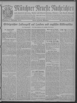 Münchner neueste Nachrichten Samstag 3. November 1917