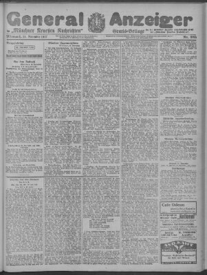 Münchner neueste Nachrichten Mittwoch 21. November 1917