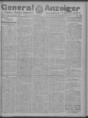 Münchner neueste Nachrichten Donnerstag 22. November 1917