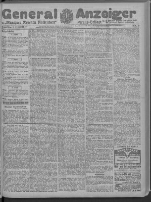 Münchner neueste Nachrichten Samstag 6. Januar 1917