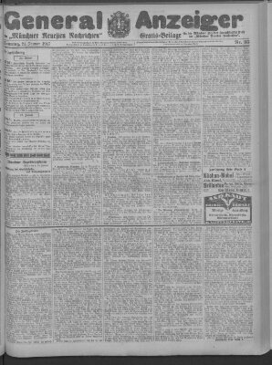 Münchner neueste Nachrichten Sonntag 21. Januar 1917