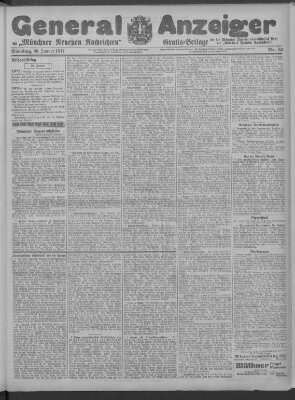 Münchner neueste Nachrichten Dienstag 30. Januar 1917