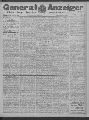 Münchner neueste Nachrichten Mittwoch 31. Januar 1917