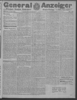 Münchner neueste Nachrichten Dienstag 3. April 1917