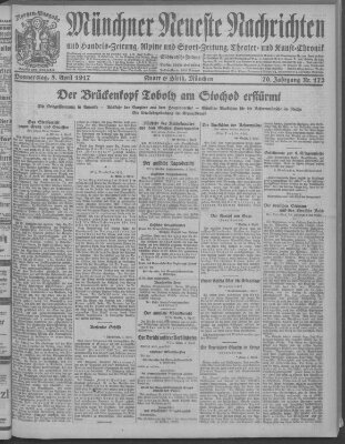 Münchner neueste Nachrichten Donnerstag 5. April 1917