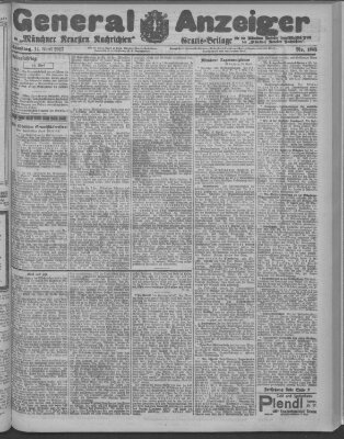 Münchner neueste Nachrichten Samstag 14. April 1917