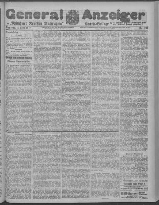 Münchner neueste Nachrichten Dienstag 17. April 1917