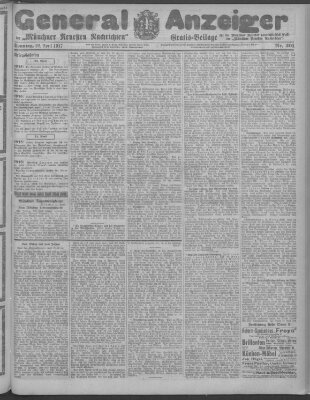 Münchner neueste Nachrichten Sonntag 22. April 1917