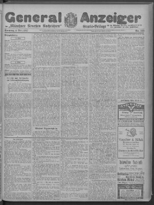 Münchner neueste Nachrichten Sonntag 4. März 1917