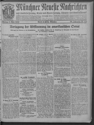 Münchner neueste Nachrichten Montag 5. März 1917