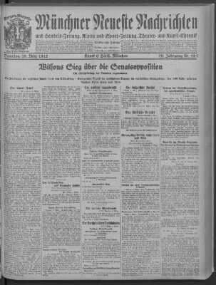 Münchner neueste Nachrichten Samstag 10. März 1917