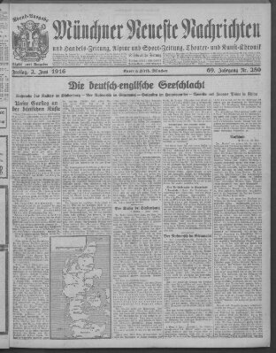 Münchner neueste Nachrichten Freitag 2. Juni 1916