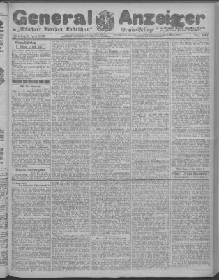 Münchner neueste Nachrichten Freitag 9. Juni 1916