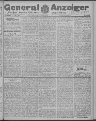 Münchner neueste Nachrichten Dienstag 27. Juni 1916