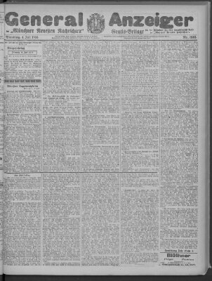 Münchner neueste Nachrichten Dienstag 4. Juli 1916