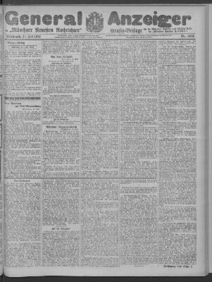 Münchner neueste Nachrichten Mittwoch 19. Juli 1916