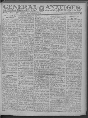 Münchner neueste Nachrichten Samstag 4. Dezember 1920