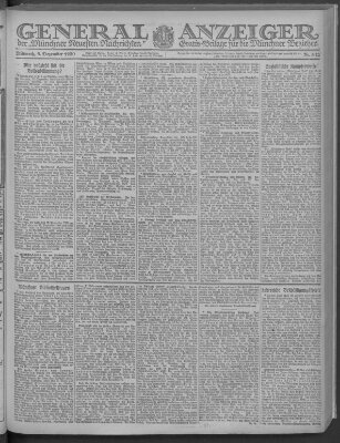 Münchner neueste Nachrichten Mittwoch 8. Dezember 1920