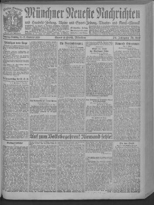 Münchner neueste Nachrichten Samstag 11. Dezember 1920