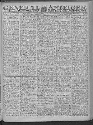 Münchner neueste Nachrichten Freitag 17. Dezember 1920