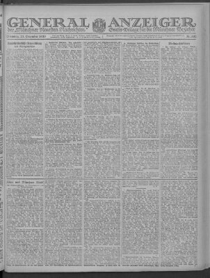 Münchner neueste Nachrichten Dienstag 21. Dezember 1920