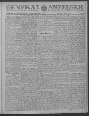 Münchner neueste Nachrichten Dienstag 28. Dezember 1920