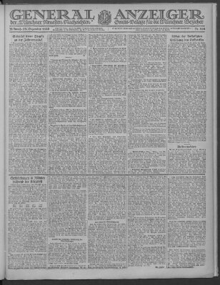 Münchner neueste Nachrichten Mittwoch 29. Dezember 1920