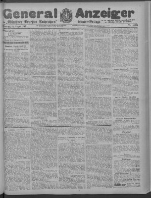 Münchner neueste Nachrichten Freitag 24. August 1917