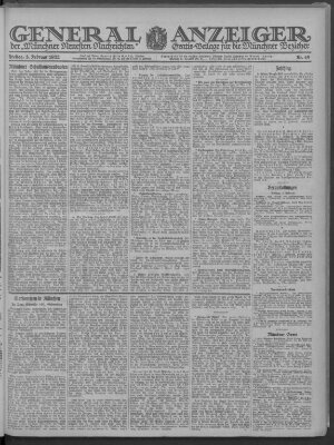 Münchner neueste Nachrichten Freitag 3. Februar 1922