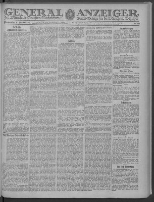 Münchner neueste Nachrichten Donnerstag 9. Februar 1922