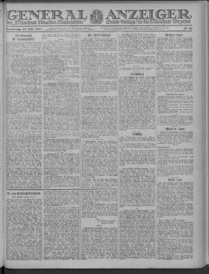 Münchner neueste Nachrichten Donnerstag 16. Februar 1922