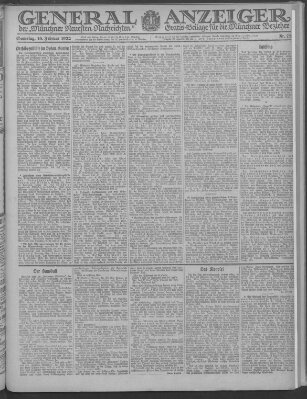 Münchner neueste Nachrichten Samstag 18. Februar 1922