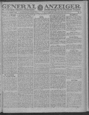 Münchner neueste Nachrichten Mittwoch 22. Februar 1922