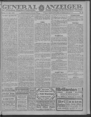 Münchner neueste Nachrichten Freitag 24. Februar 1922