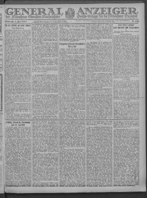 Münchner neueste Nachrichten Mittwoch 1. Juni 1921