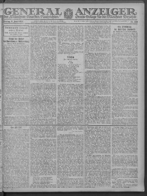 Münchner neueste Nachrichten Freitag 3. Juni 1921