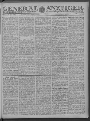 Münchner neueste Nachrichten Mittwoch 8. Juni 1921