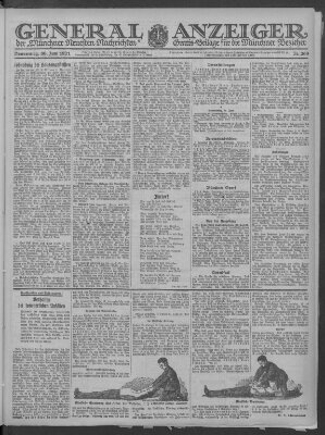 Münchner neueste Nachrichten Donnerstag 30. Juni 1921