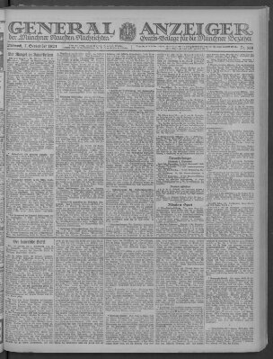 Münchner neueste Nachrichten Mittwoch 7. September 1921