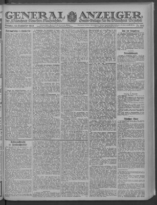 Münchner neueste Nachrichten Dienstag 13. September 1921