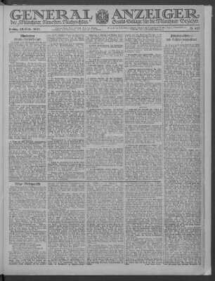 Münchner neueste Nachrichten Freitag 30. September 1921