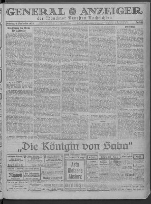 Münchner neueste Nachrichten Dienstag 4. September 1923