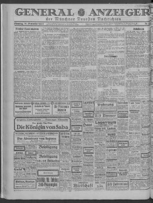 Münchner neueste Nachrichten Dienstag 11. September 1923